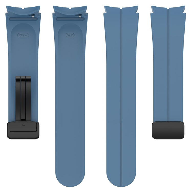 For Samsung Galaxy Watch FE 40mm Magnetic Folding Black Buckle Silicone Watch Band