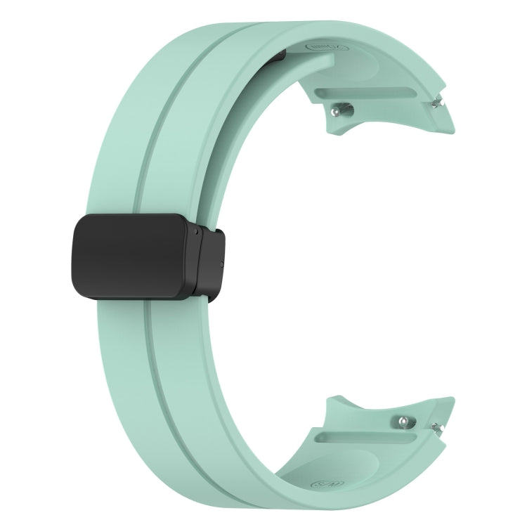 For Samsung Galaxy Watch FE 40mm Magnetic Folding Black Buckle Silicone Watch Band