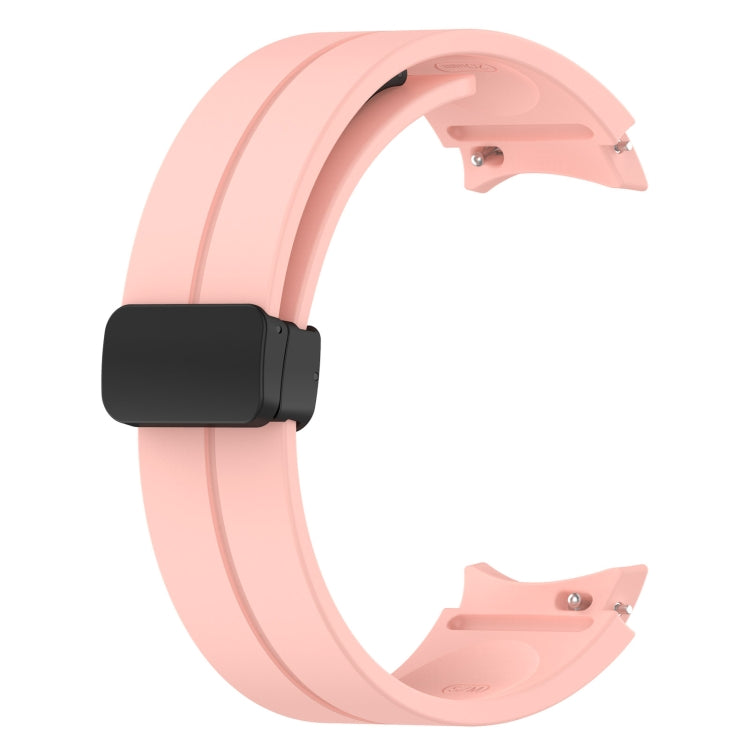 For Samsung Galaxy Watch FE 40mm Magnetic Folding Black Buckle Silicone Watch Band