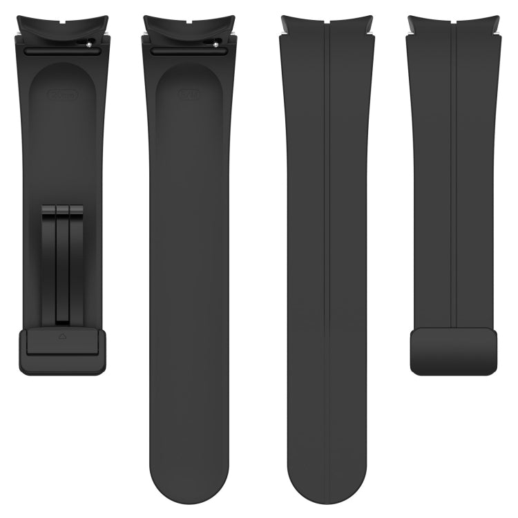 For Samsung Galaxy Watch FE 40mm Magnetic Folding Black Buckle Silicone Watch Band