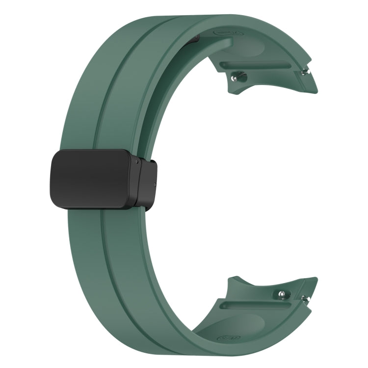 For Samsung Galaxy Watch FE 40mm Magnetic Folding Black Buckle Silicone Watch Band