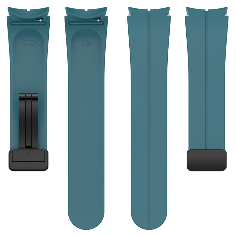 For Samsung Galaxy Watch FE 40mm Magnetic Folding Black Buckle Silicone Watch Band