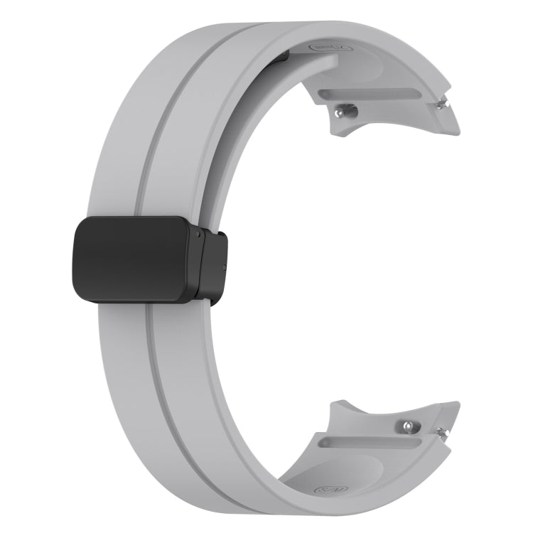 For Samsung Galaxy Watch FE 40mm Magnetic Folding Black Buckle Silicone Watch Band