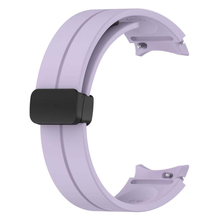 For Samsung Galaxy Watch FE 40mm Magnetic Folding Black Buckle Silicone Watch Band