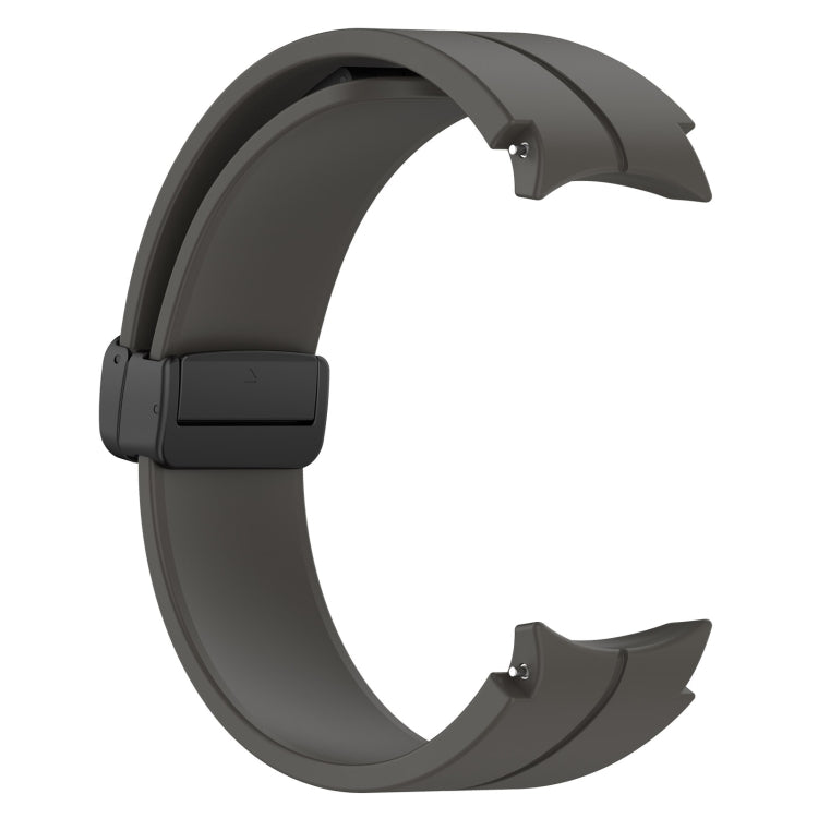 For Samsung Galaxy Watch FE 40mm Magnetic Folding Black Buckle Silicone Watch Band