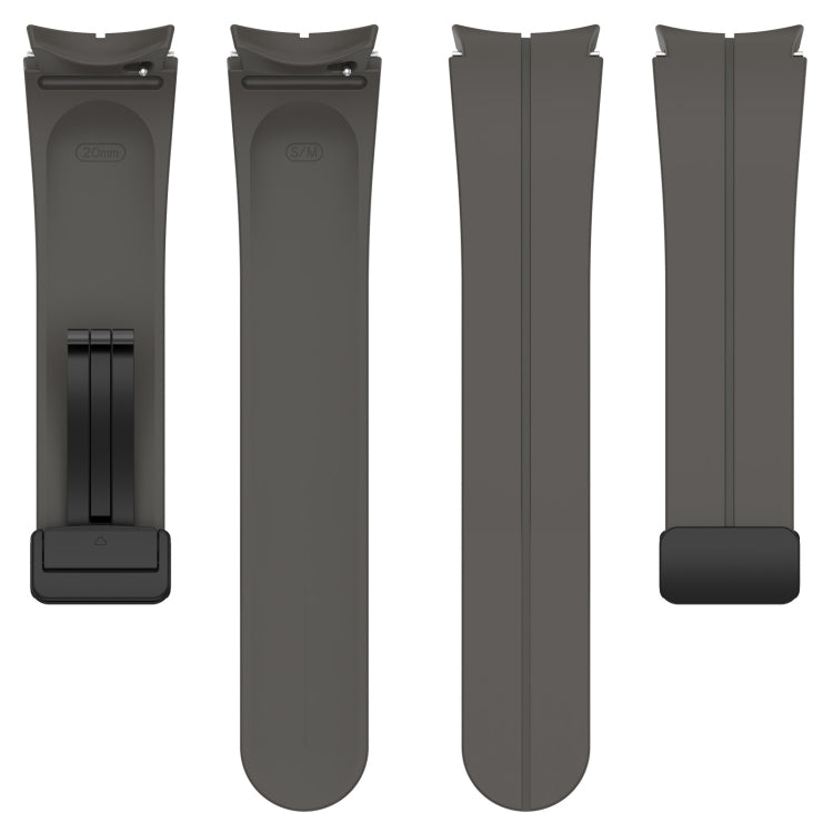 For Samsung Galaxy Watch FE 40mm Magnetic Folding Black Buckle Silicone Watch Band