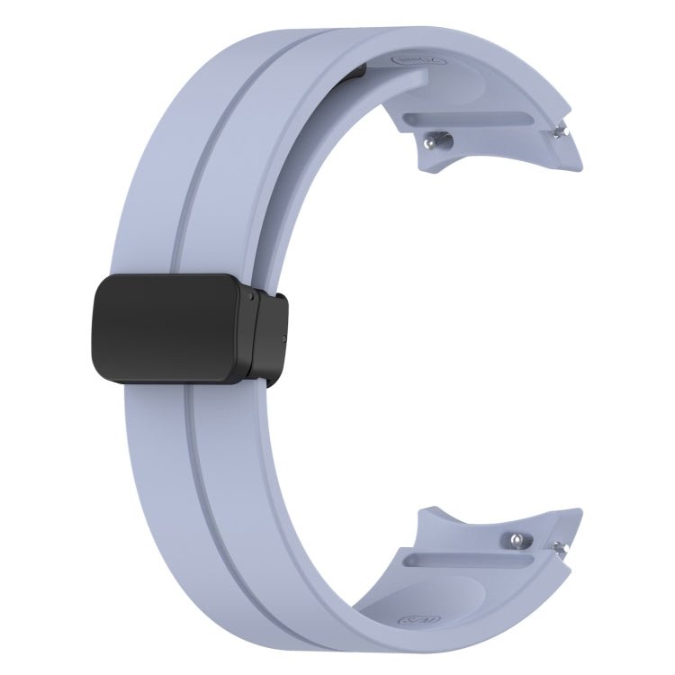 For Samsung Galaxy Watch FE 40mm Magnetic Folding Black Buckle Silicone Watch Band