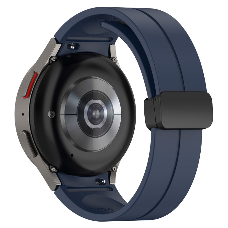 For Samsung Galaxy Watch FE 40mm Magnetic Folding Black Buckle Silicone Watch Band