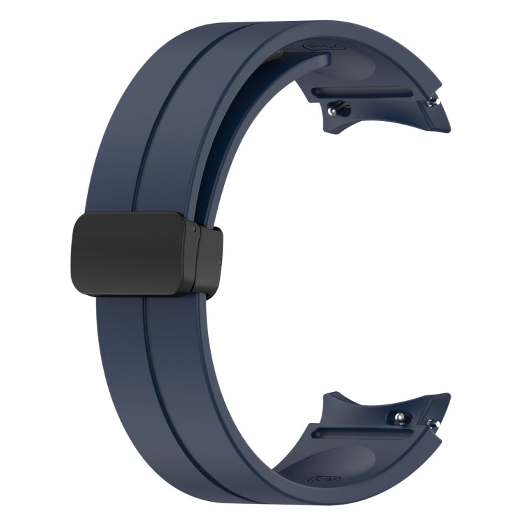For Samsung Galaxy Watch FE 40mm Magnetic Folding Black Buckle Silicone Watch Band