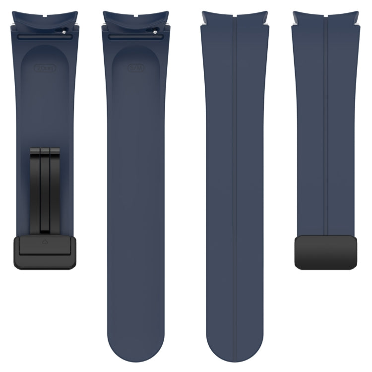 For Samsung Galaxy Watch FE 40mm Magnetic Folding Black Buckle Silicone Watch Band