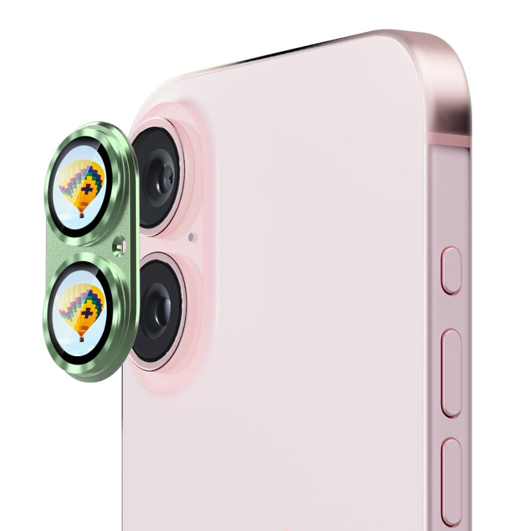 For iPhone 16 / 16 Plus ENKAY Anti-reflection Camera Lens Aluminium Alloy Tempered Glass Film