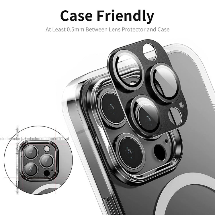 For iPhone 16 / 16 Plus ENKAY Anti-reflection Camera Lens Aluminium Alloy Tempered Glass Film
