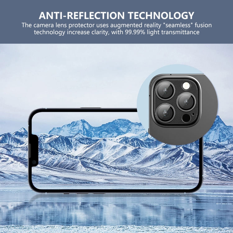 For iPhone 16 / 16 Plus ENKAY Anti-reflection Camera Lens Aluminium Alloy Tempered Glass Film
