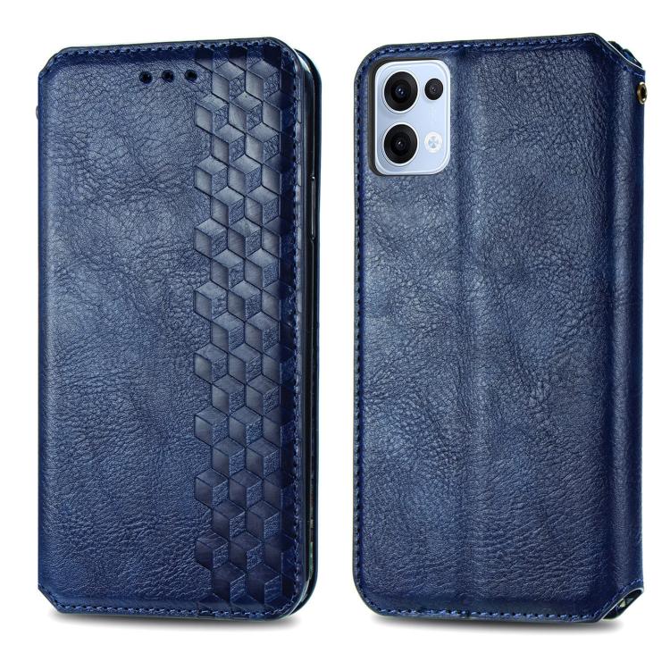 For OPPO Reno13 Cubic Grid Pressed Magnetic Leather Phone Case