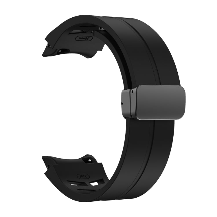For Samsung Galaxy Watch 5 Golf Edition Richard Magnetic Folding Black Buckle Silicone Watch Band