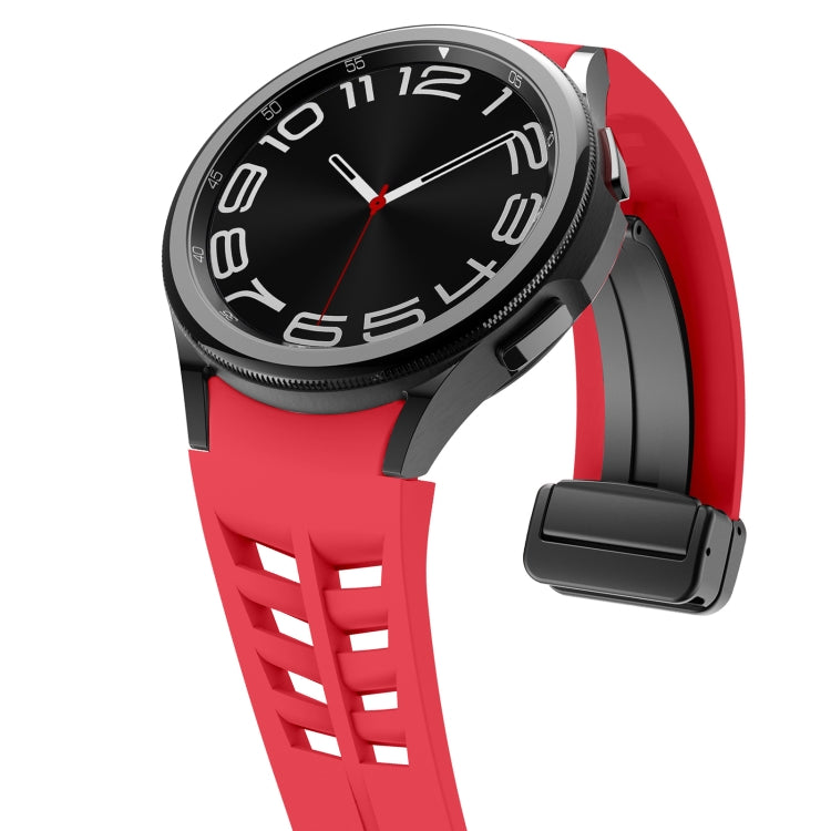 For Samsung Galaxy Watch 5 Golf Edition Richard Magnetic Folding Black Buckle Silicone Watch Band