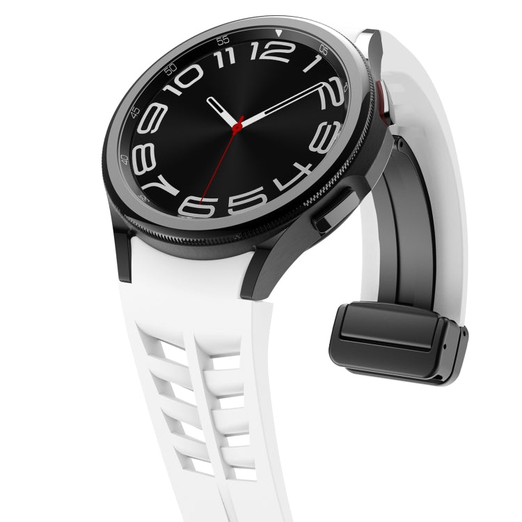 For Sansung Galaxy Watch 5 Pro 45mm Richard Magnetic Folding Black Buckle Silicone Watch Band