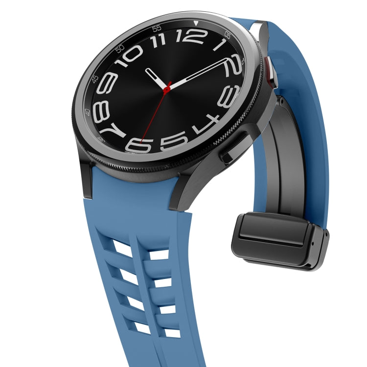 For Sansung Galaxy Watch 5 Pro 45mm Richard Magnetic Folding Black Buckle Silicone Watch Band