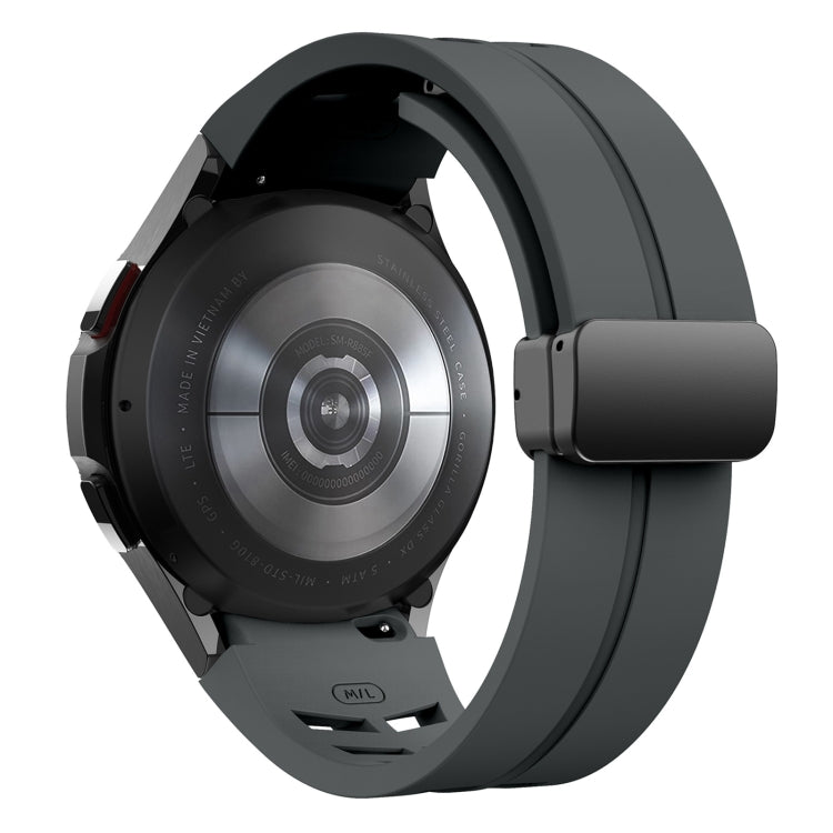 For Sansung Galaxy Watch 5 Pro 45mm Richard Magnetic Folding Black Buckle Silicone Watch Band