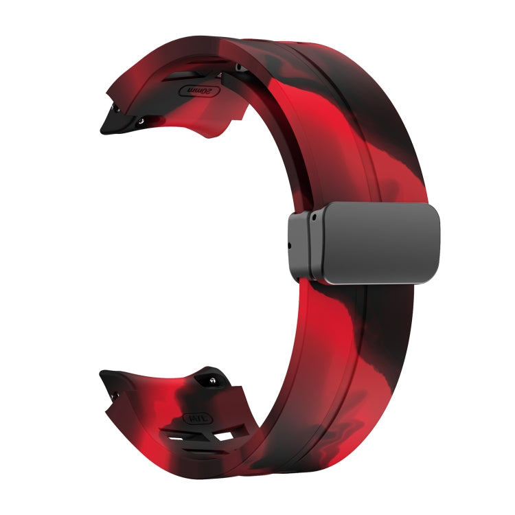 For Sansung Galaxy Watch 5 Pro 45mm Richard Magnetic Folding Black Buckle Silicone Watch Band