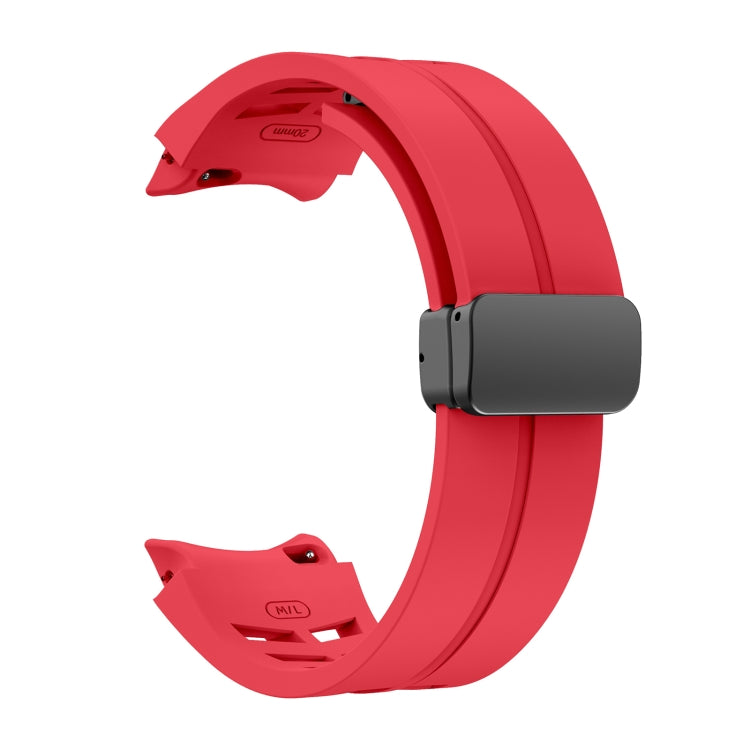 For Samsung Galaxy Watch 5 40 / 44mm Richard Magnetic Folding Black Buckle Silicone Watch Band