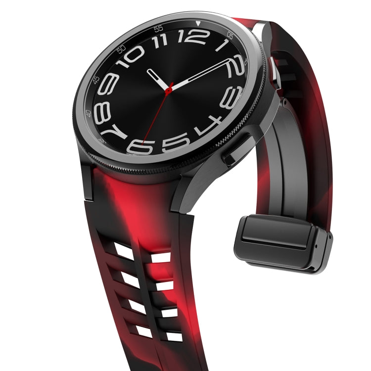 Fou Samsung Galaxy Watch 4 40 / 44mm Richard Magnetic Folding Black Buckle Silicone Watch Band