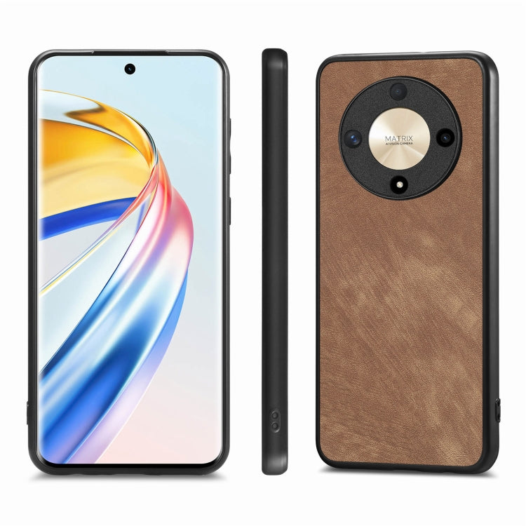For Honor X9b Vintage Leather PC Back Cover Phone Case