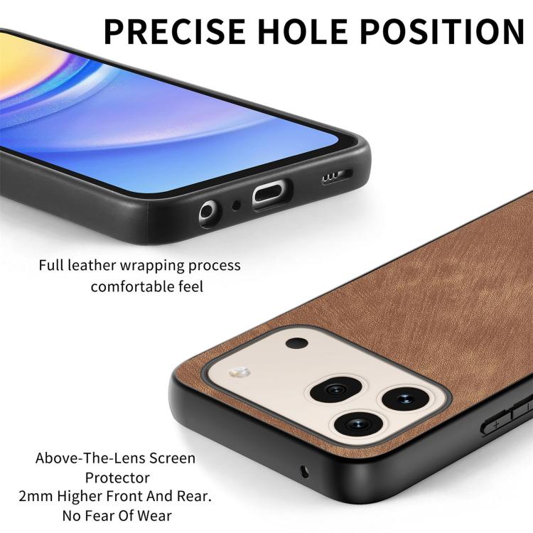For Honor 600 Global Vintage Leather PC Back Cover Phone Case