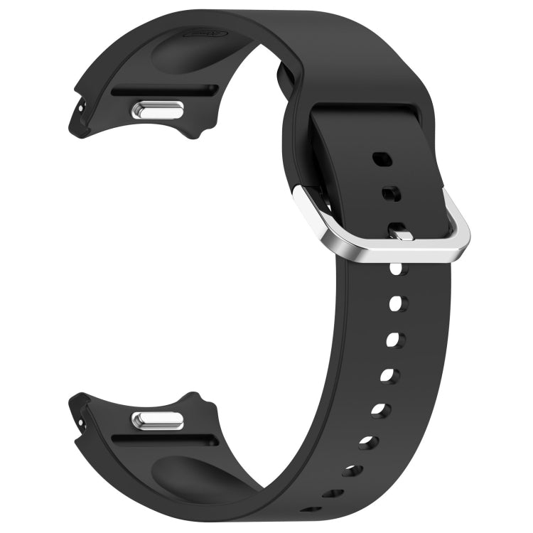 For Samsung Galaxy Watch 6 40mm Solid Color Silver Buckle Quick Release Silicone Watch Band