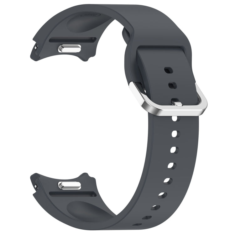 For Samsung Galaxy Watch 6 40mm Solid Color Silver Buckle Quick Release Silicone Watch Band