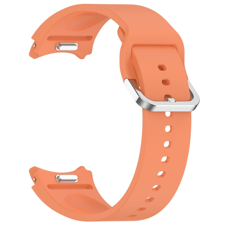For Samsung Galaxy watch 5 Golf Edition Solid Color Silver Buckle Quick Release Silicone Watch Band