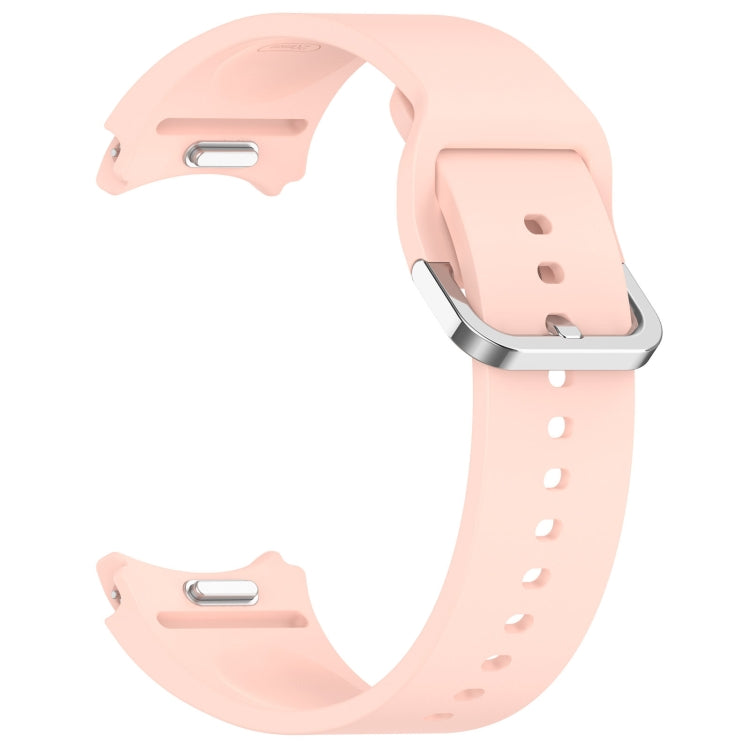 For Samsung Galaxy Watch 4 40mm Solid Color Silver Buckle Quick Release Silicone Watch Band