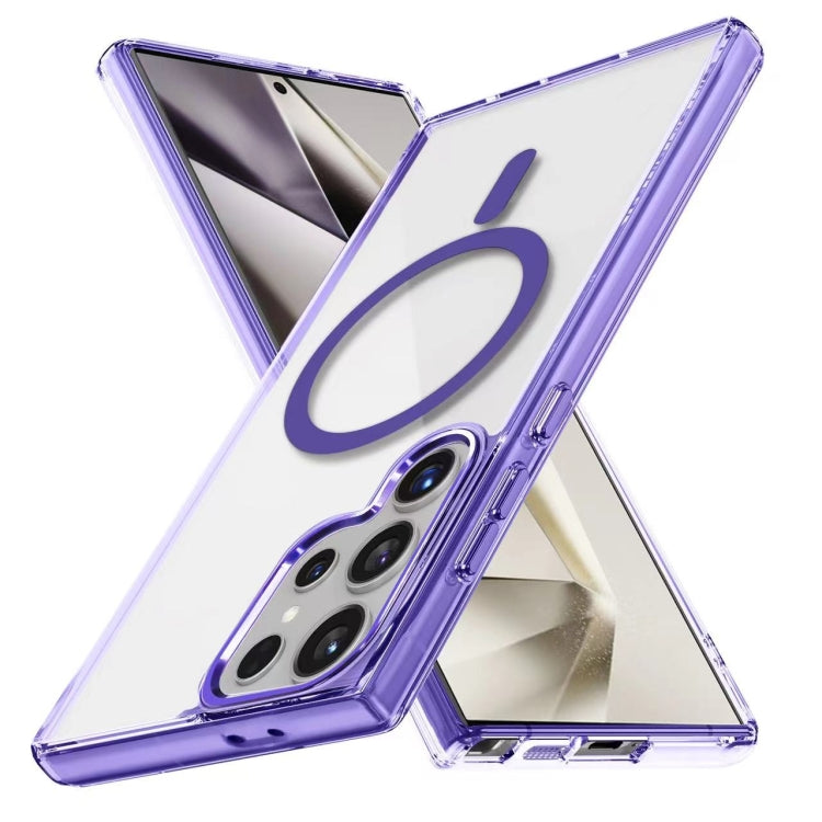 For Samsung Galaxy S24 Ultra 5G Ice Color Magnetic Series TPU Hybrid Acrylic Magsafe Phone Case