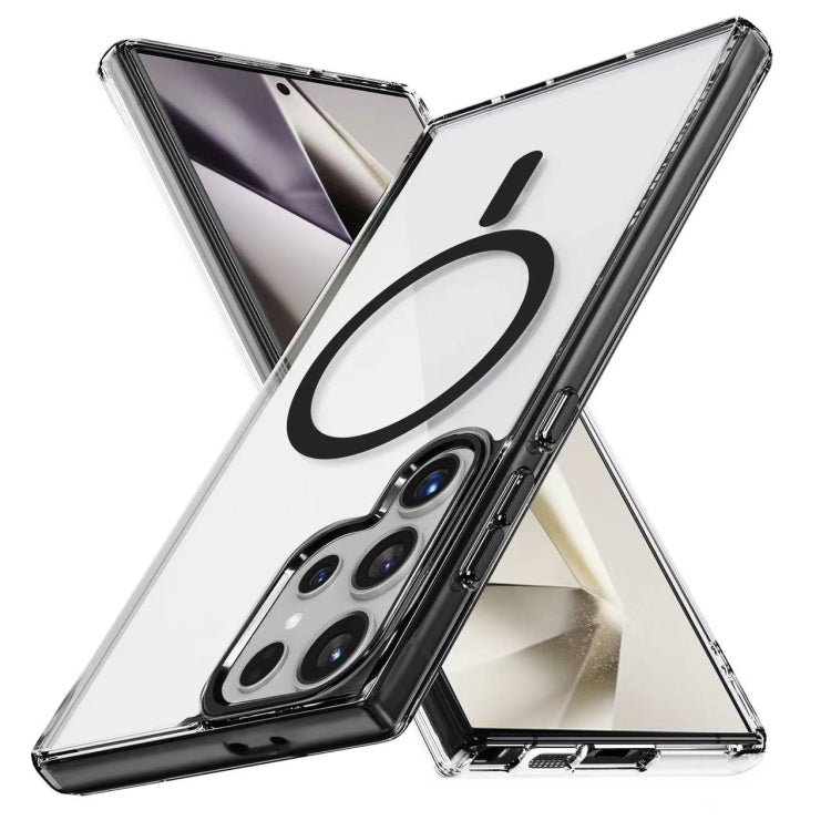 For Samsung Galaxy S24 Ultra 5G Ice Color Magnetic Series TPU Hybrid Acrylic Magsafe Phone Case