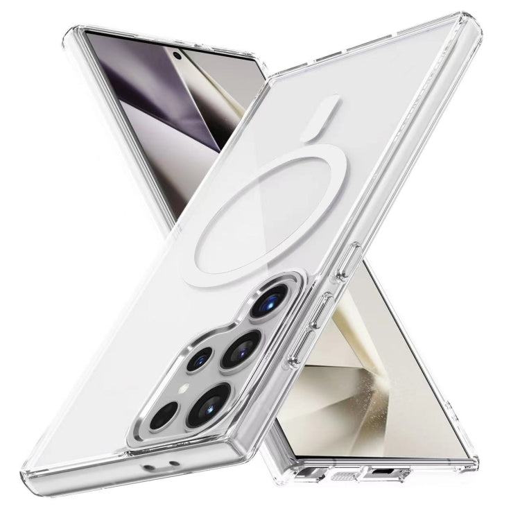 For Samsung Galaxy S24 Ultra 5G Ice Color Magnetic Series TPU Hybrid Acrylic Magsafe Phone Case