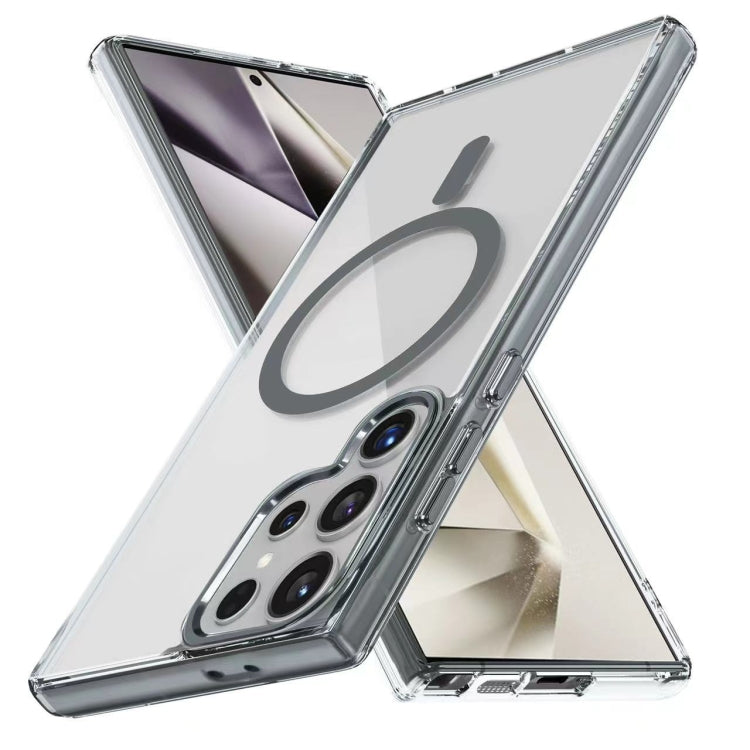 For Samsung Galaxy S24 Ultra 5G Ice Color Magnetic Series TPU Hybrid Acrylic Magsafe Phone Case