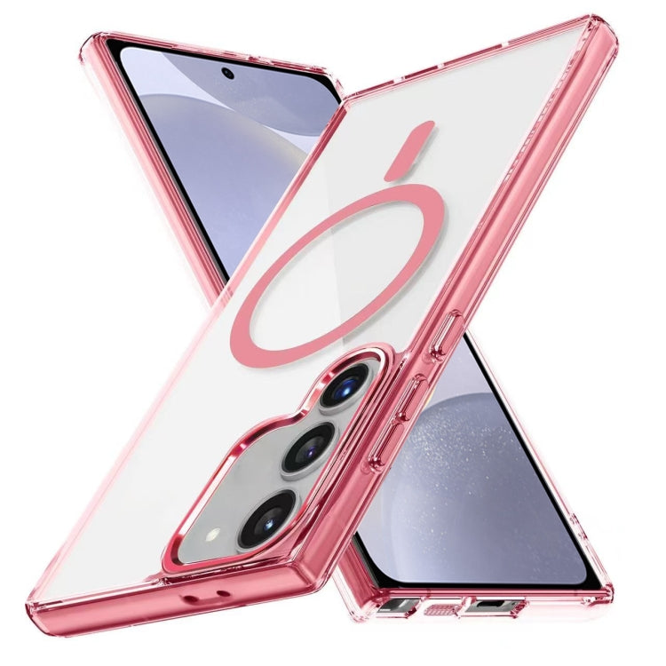 For Samsung Galaxy S24+ 5G Ice Color Magnetic Series TPU Hybrid Acrylic Magsafe Phone Case