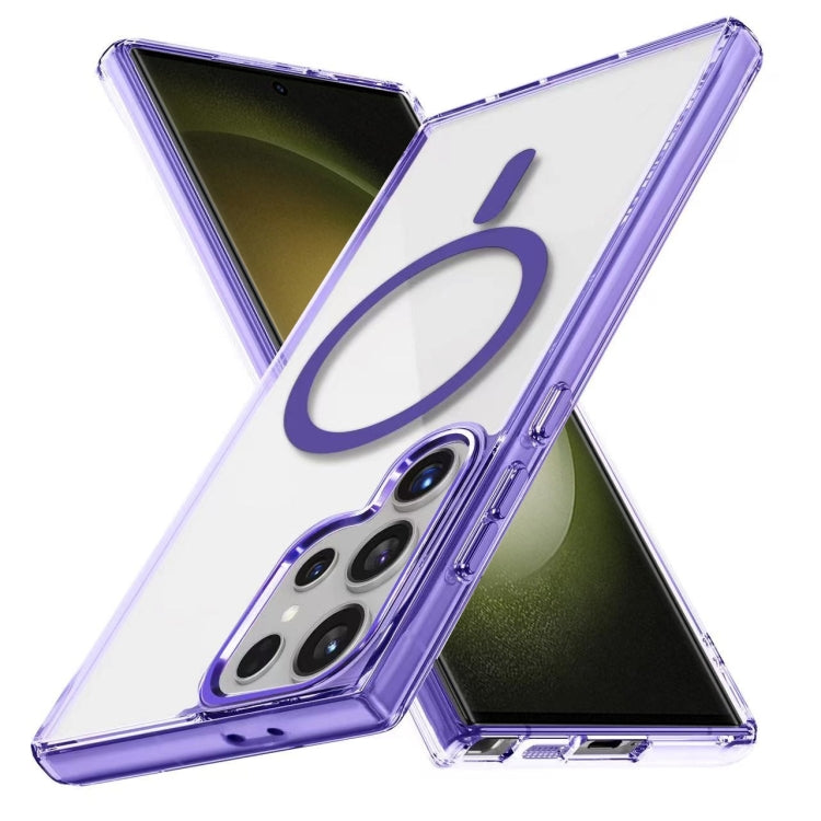 For Samsung Galaxy S23 Ultra 5G Ice Color Magnetic Series TPU Hybrid Acrylic Magsafe Phone Case