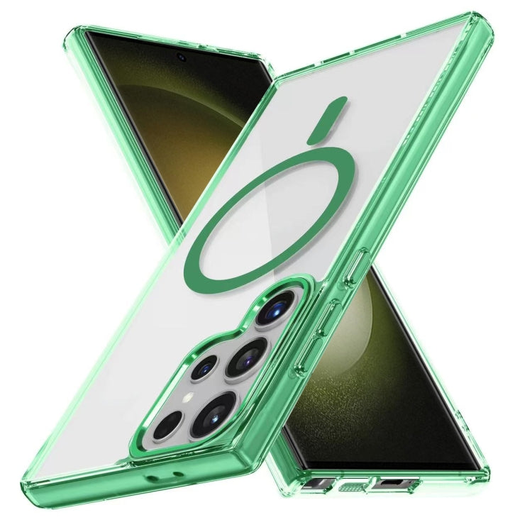 For Samsung Galaxy S23 Ultra 5G Ice Color Magnetic Series TPU Hybrid Acrylic Magsafe Phone Case