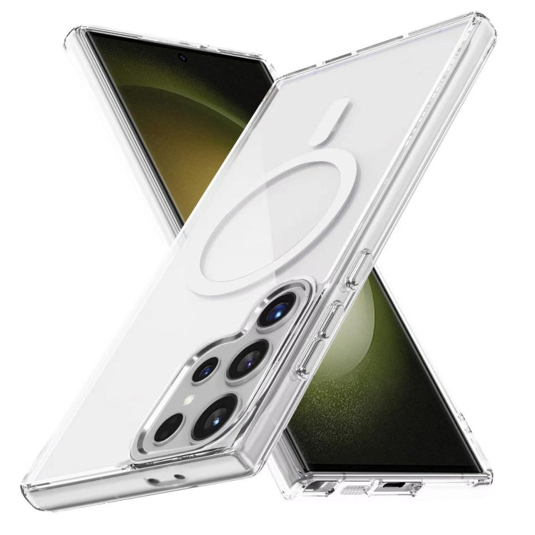For Samsung Galaxy S23 Ultra 5G Ice Color Magnetic Series TPU Hybrid Acrylic Magsafe Phone Case