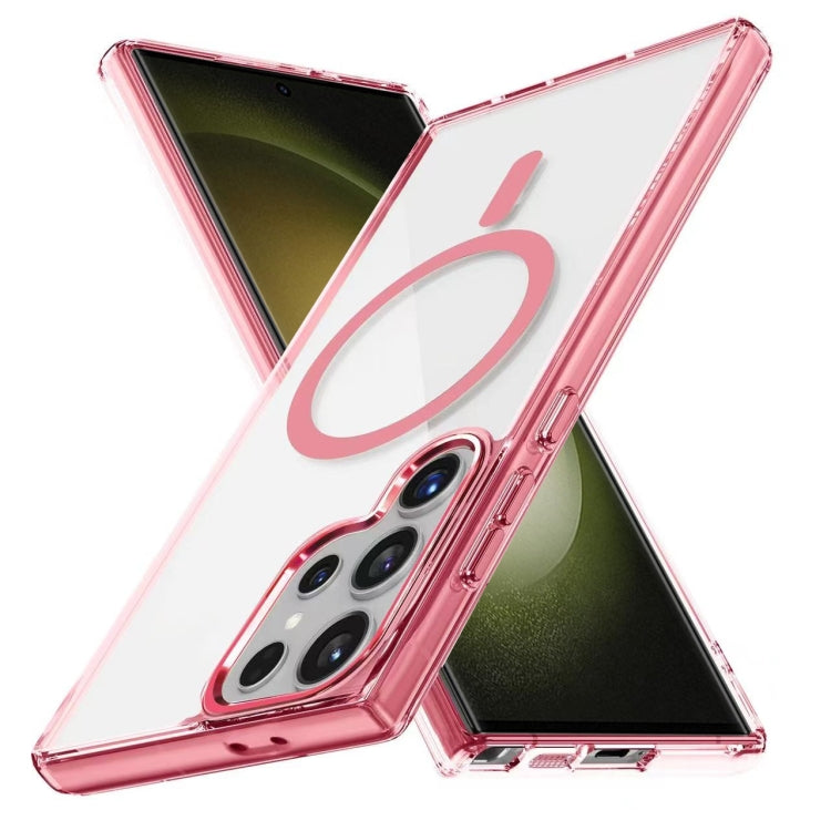 For Samsung Galaxy S23 Ultra 5G Ice Color Magnetic Series TPU Hybrid Acrylic Magsafe Phone Case