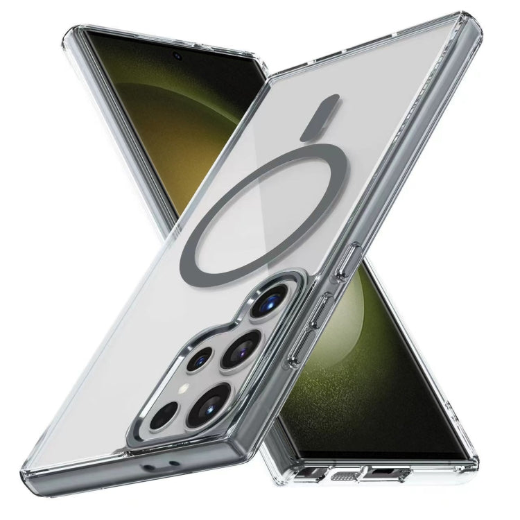For Samsung Galaxy S23 Ultra 5G Ice Color Magnetic Series TPU Hybrid Acrylic Magsafe Phone Case