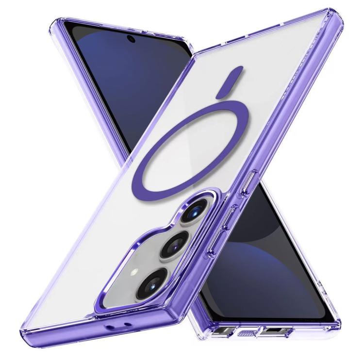 For Samsung Galaxy S24 FE 5G Ice Color Magnetic Series TPU Hybrid Acrylic Magsafe Phone Case