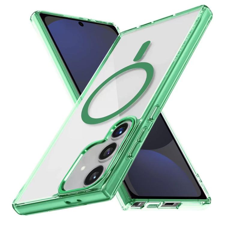 For Samsung Galaxy S24 FE 5G Ice Color Magnetic Series TPU Hybrid Acrylic Magsafe Phone Case