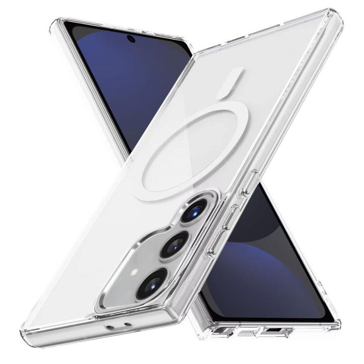For Samsung Galaxy S24 FE 5G Ice Color Magnetic Series TPU Hybrid Acrylic Magsafe Phone Case