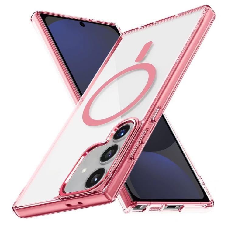 For Samsung Galaxy S24 FE 5G Ice Color Magnetic Series TPU Hybrid Acrylic Magsafe Phone Case