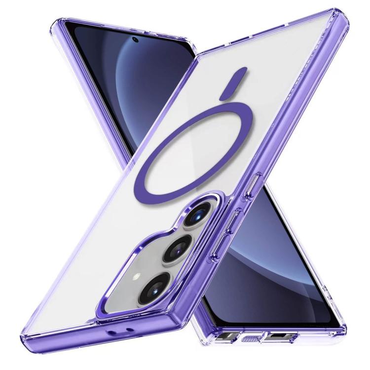For Samsung Galaxy S25 5G Ice Color Magnetic Series TPU Hybrid Acrylic Magsafe Phone Case