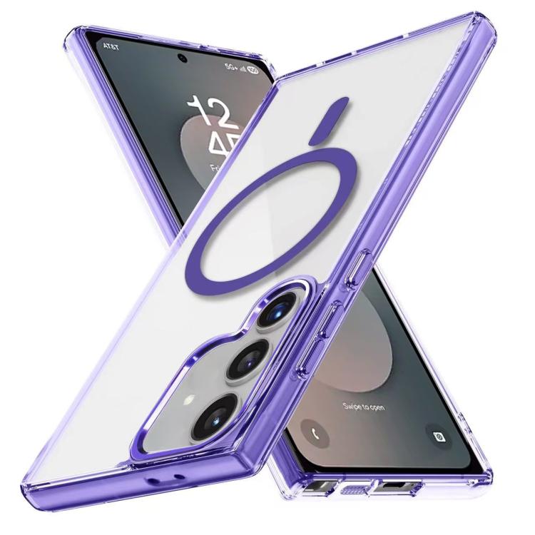 For Samsung Galaxy S25 FE 5G Ice Color Magnetic Series TPU Hybrid Acrylic Magsafe Phone Case