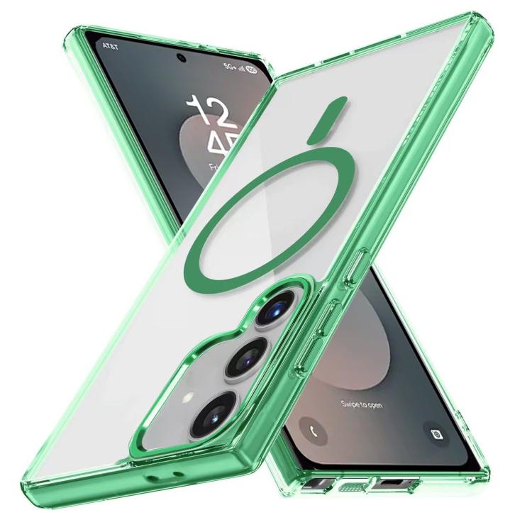For Samsung Galaxy S25 FE 5G Ice Color Magnetic Series TPU Hybrid Acrylic Magsafe Phone Case