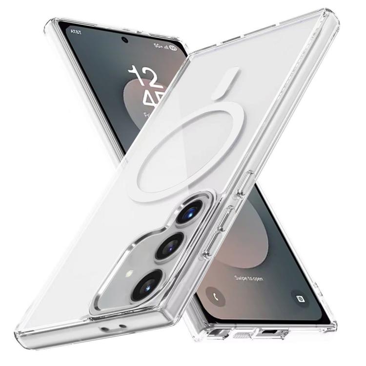 For Samsung Galaxy S25 FE 5G Ice Color Magnetic Series TPU Hybrid Acrylic Magsafe Phone Case
